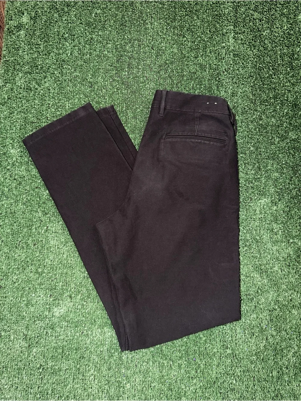 J.Crew 770 Straight Fit Pants Black Hidden Button Performance Chino Mens 32x32